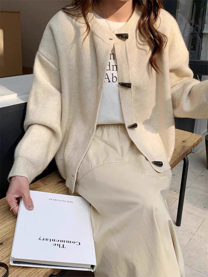 Damen Strickjacke mit Knöpfen Elegantes Design Norvielle