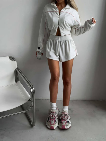 Damen Loungewear-Set mit Shorts und Oversized-Oberteil Norvielle