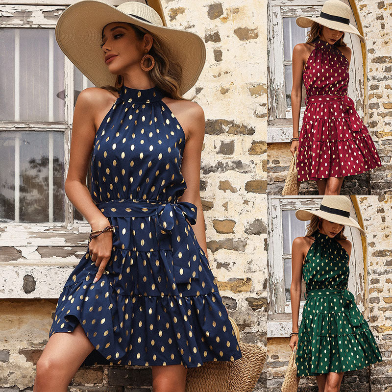 Damen Wickelkleid Rüschendesign Taillengurt Sommer Norvielle - Norvielle