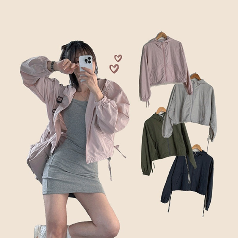 Damen Outdoor-Jacke Atmungsaktives Material Kordelzug Schwarz - Norvielle