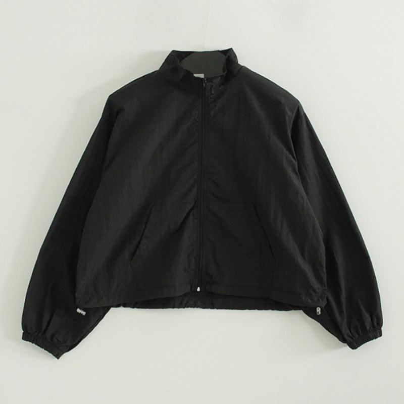 Damen Sportwindjacke Reißverschluss Hochkragen Norvielle