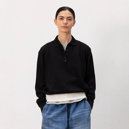 Damen Strickpullover Polokragen Kontrastbund Norvielle