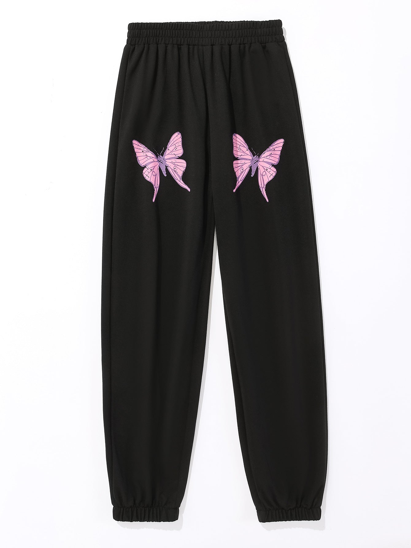 Damen Jogginghose Bunt Schmetterlingsmuster