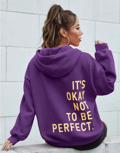 Damen Kapuzenpullover Kuscheliges Innenfutter Motivierender