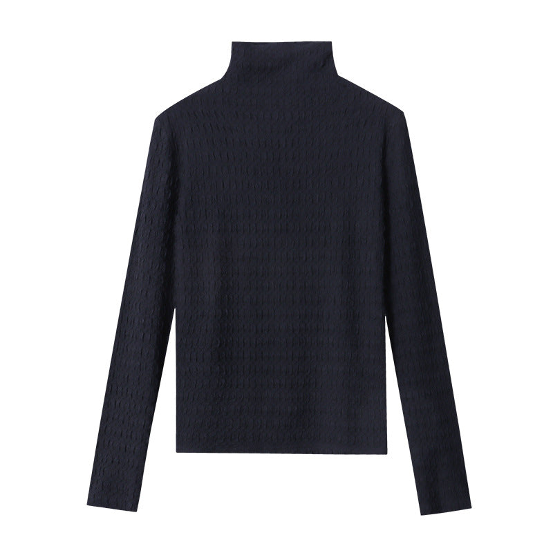 Damen Rollkragenpullover Strukturiertes Muster Norvielle