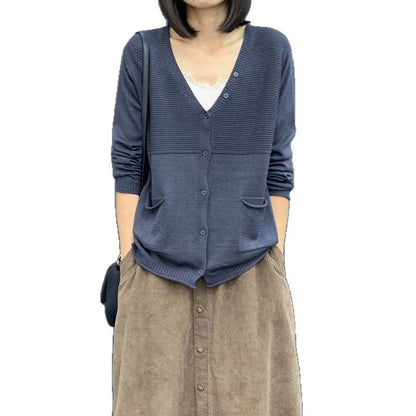Damen Strickjacke Strukturiert Beige