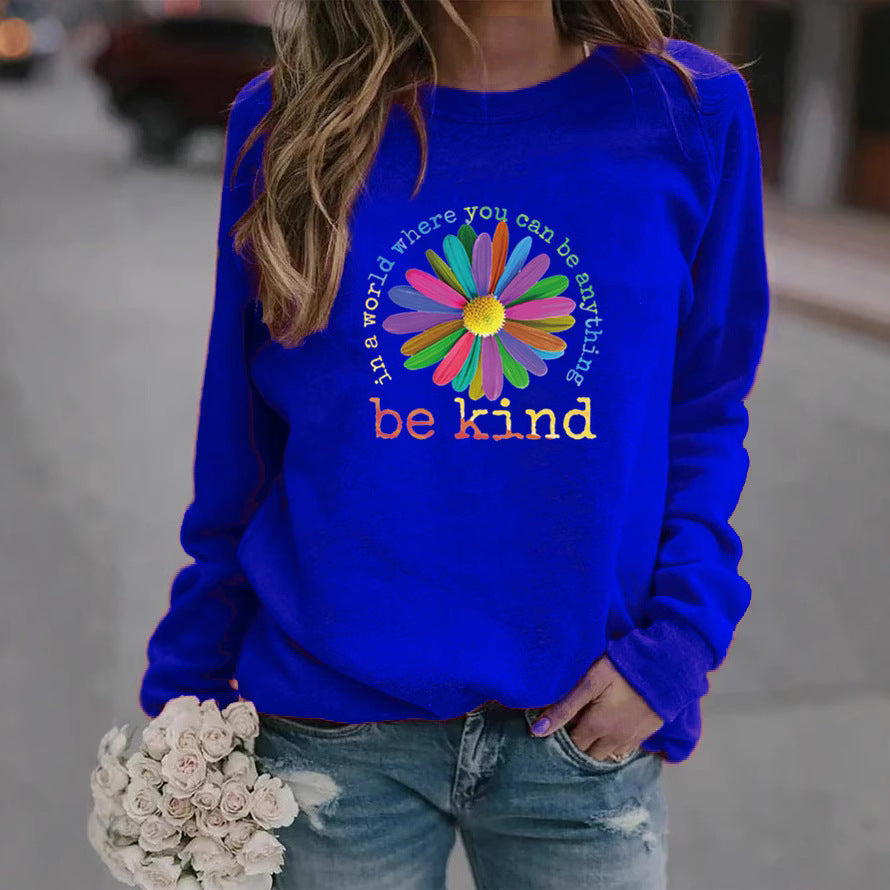 Damen Sweatshirt Bunt Blumen-Design Weich Norvielle - Norvielle