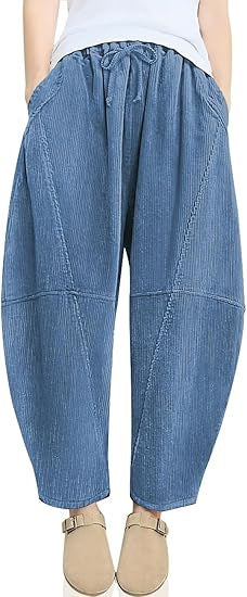 Damen High-Waist Freizeithose Kordelzug Beige