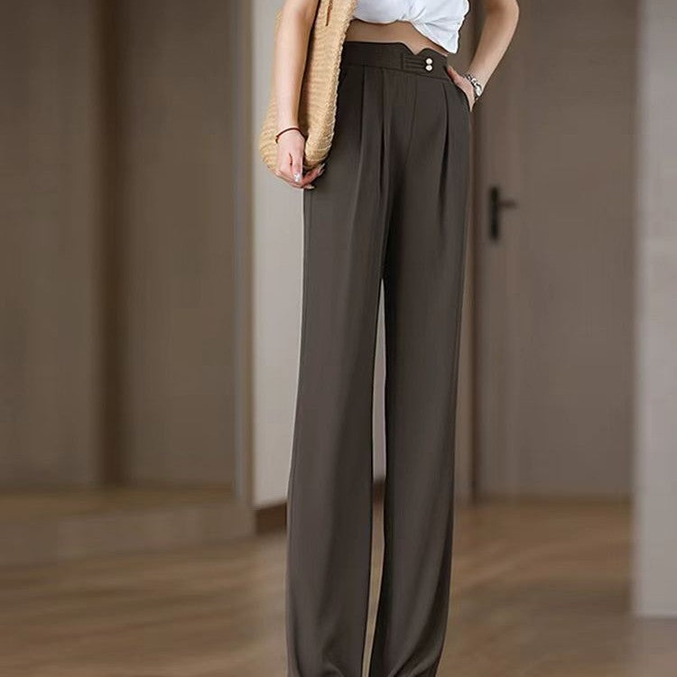 Damen Hochbundhose Fließend Falten Norvielle