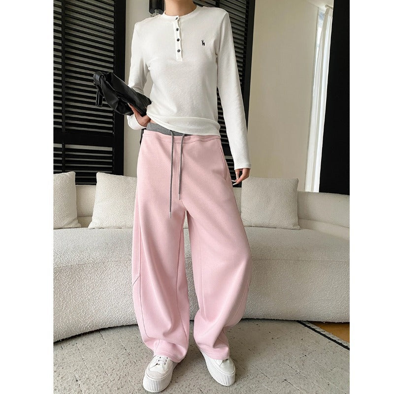 Damen Sweathose Weites Modell Seitentaschen Bequem