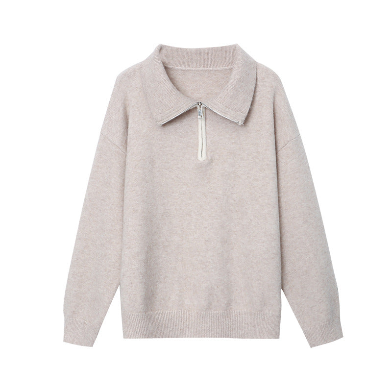 Damen Pullover Halb-Reißverschluss Lässiger Schnitt Norvielle
