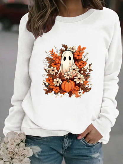 Damen Sweatshirt Herbstmotiv Gruselig Norvielle