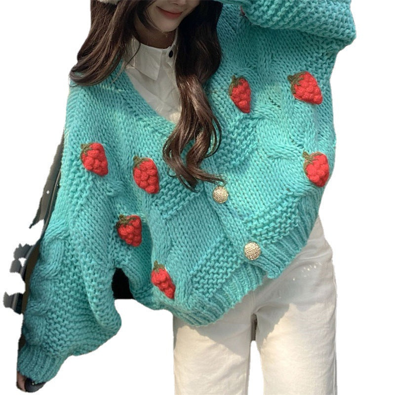 Damen Strickjacke Kuschelig Mit Applikationen Norvielle