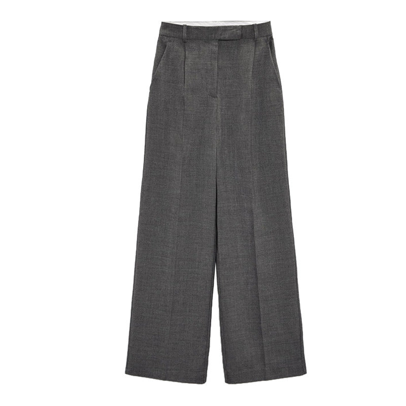 Elegante Damen High-Waist-Hose Wide-Leg klassischer Schnitt - Norvielle
