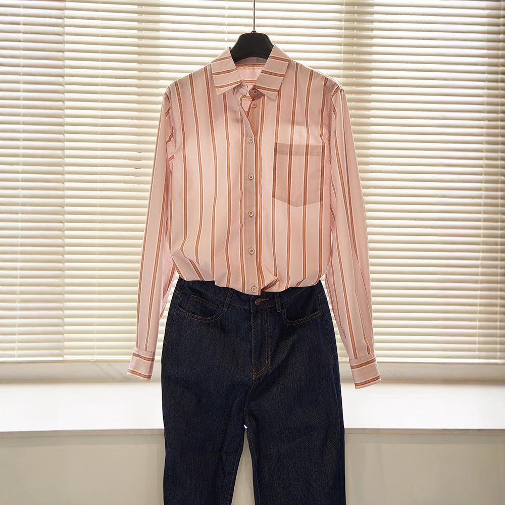 Damen Bluse Übergroß Gestreift Norvielle