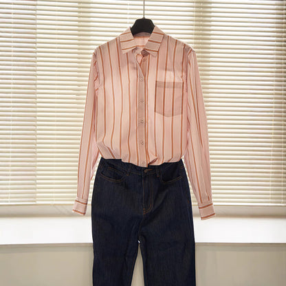 Damen Bluse Übergroß Gestreift Norvielle