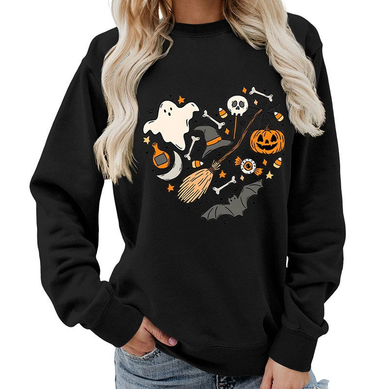 Damen Halloween Sweatshirt Kreatives Motiv