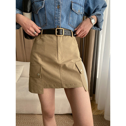 Damen Utility-Rock mit Taschen und hohem Bund Norvielle - Norvielle