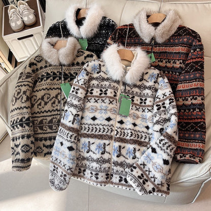 Damen Teddyjacke gefütterter Kragen Norvielle - Norvielle