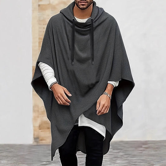 Herren Kapuzenponcho atmungsaktives Material Schwarz Norvielle - Norvielle