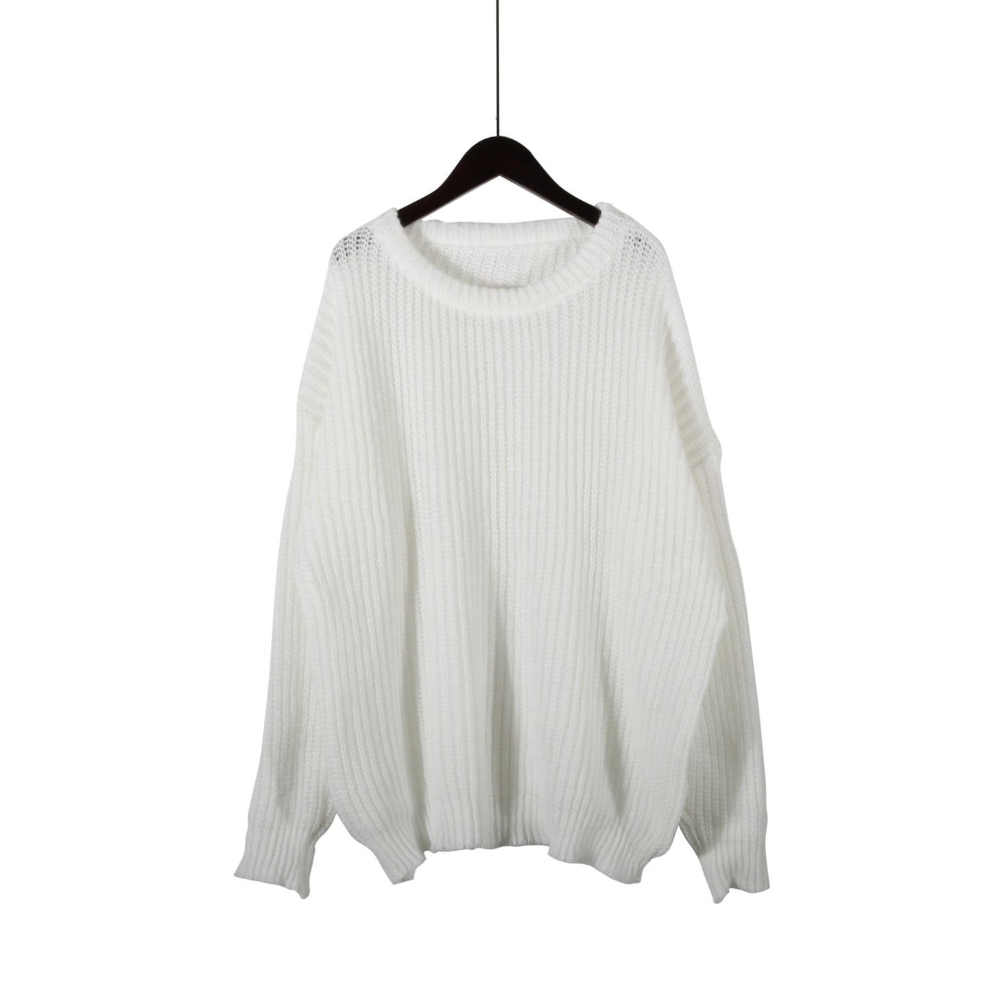 Damen Grobstrickpullover Oversized Lässige Ärmel