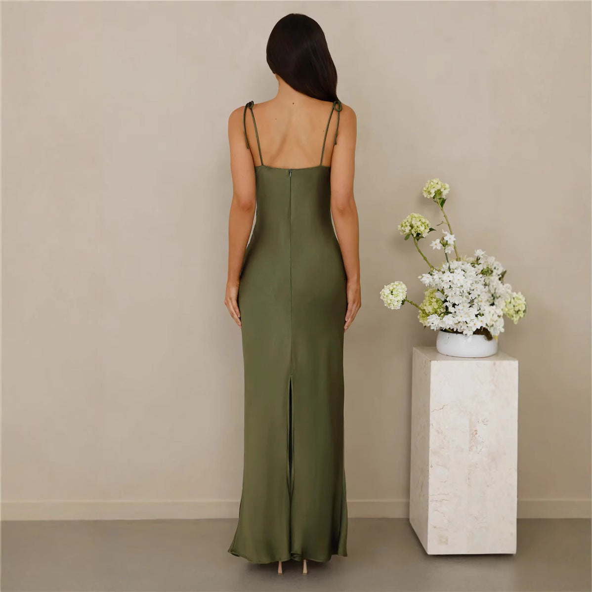 Damen Langabendkleid Spaghettiträger Elegantes
