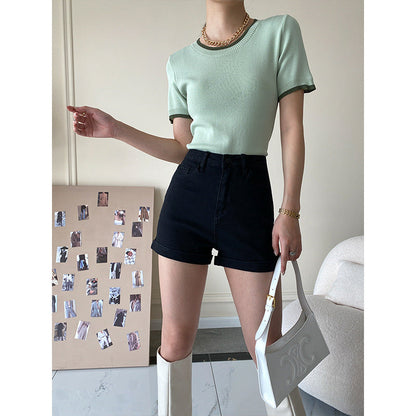 Damen Langarmshirt Offene Schulter Gerafft Effekt Norvielle