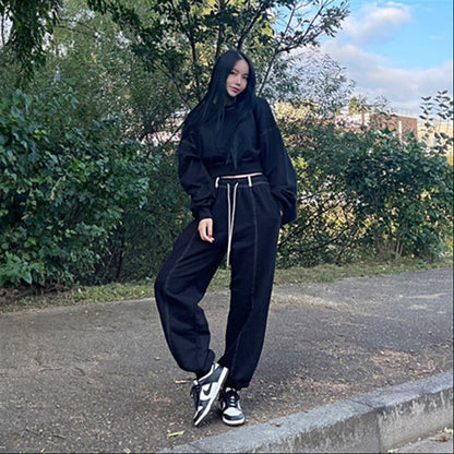 Damen Sportliches Loungewear-Set Hoodie und Jogginghose Bequem - Norvielle