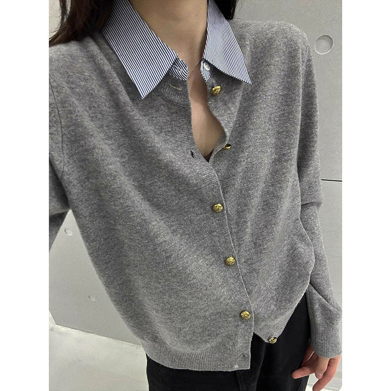 Damen Cardigan mit goldenen Knöpfen Norvielle