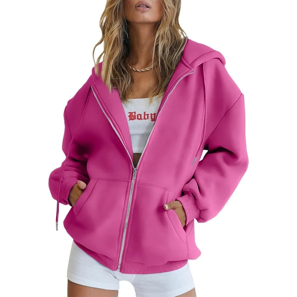 Damen Oversized Kapuzenjacke mit Taschen Norvielle