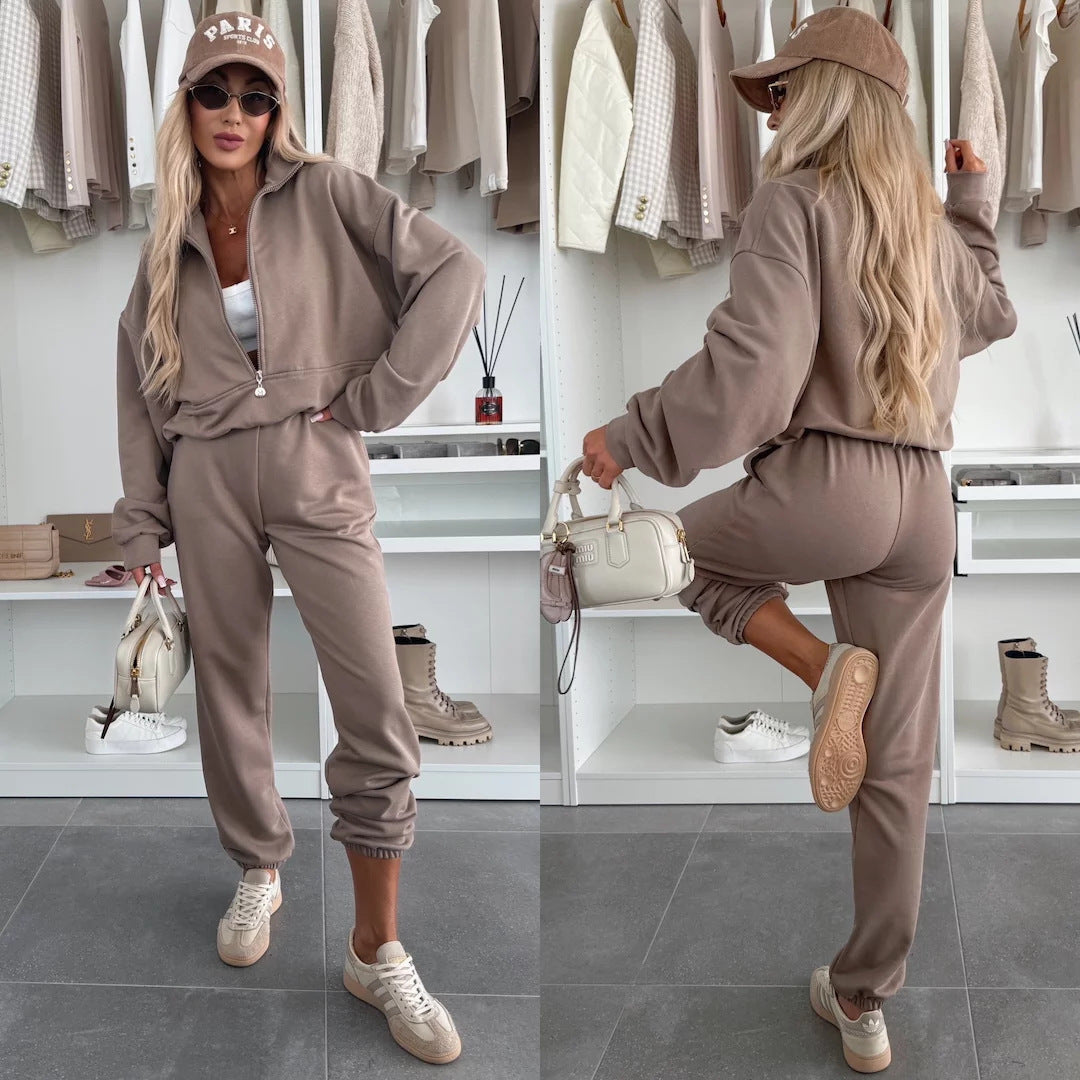 Damen Sweatanzug Elastisch Halbzipp Norvielle - Norvielle