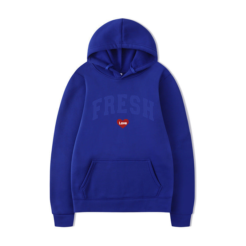 Damen Kapuzenpullover Weiches Innenfleece Verspielter Schriftzug