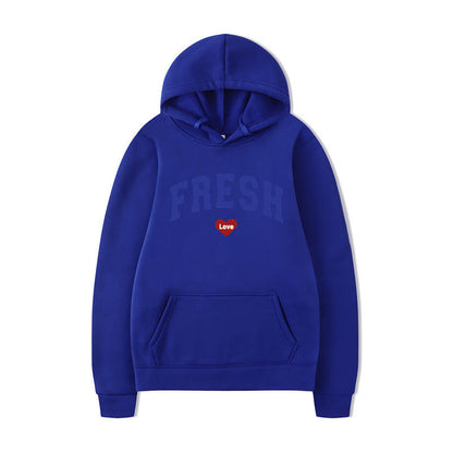 Damen Kapuzenpullover Weiches Innenfleece Verspielter Schriftzug