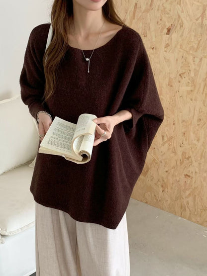 Damen Oversized Pullover Weich Norvielle