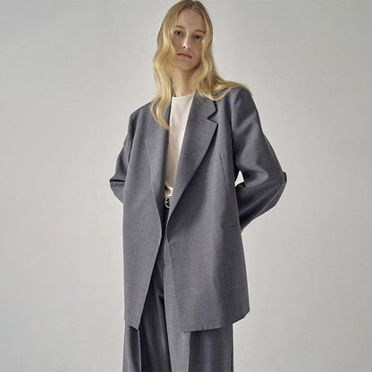 Damen Oversized Blazer Edler Schnitt Norvielle - Norvielle