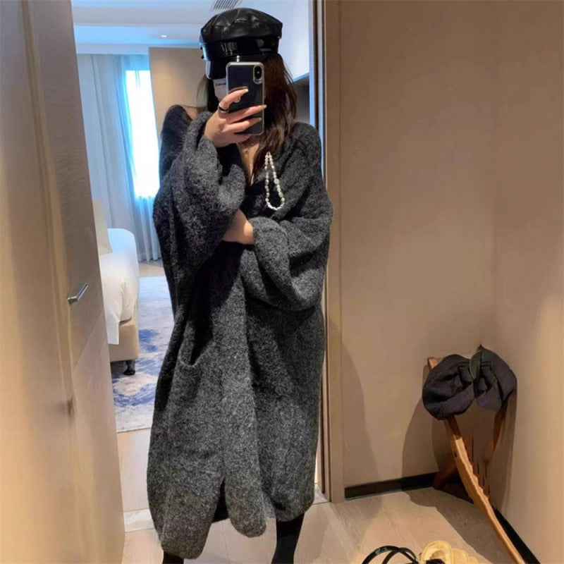 Damen Strickjacke Große Taschen Weiter Schnitt Norvielle