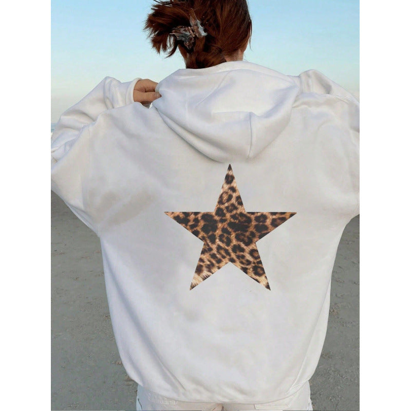 Damen Kapuzenpullover Glitzerndes Sternmotiv Norvielle