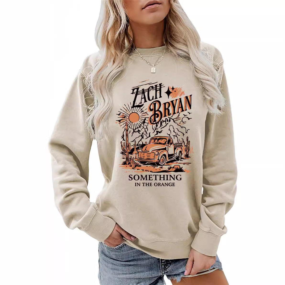 Damen Sweatshirt Vintage Truck Design Norvielle
