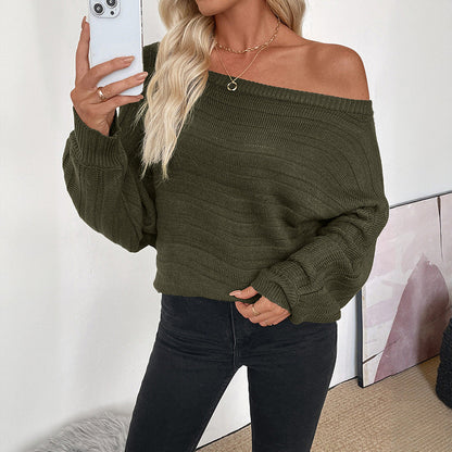Damen Off-Shoulder Pullover Norvielle Strick