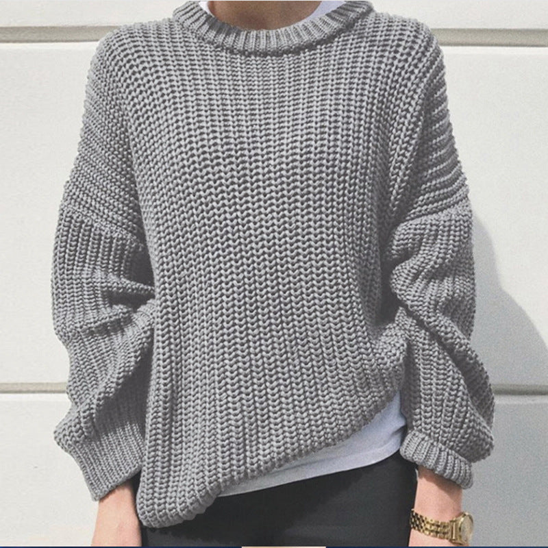 Damen Strickpullover Lässig Rippmuster Norvielle
