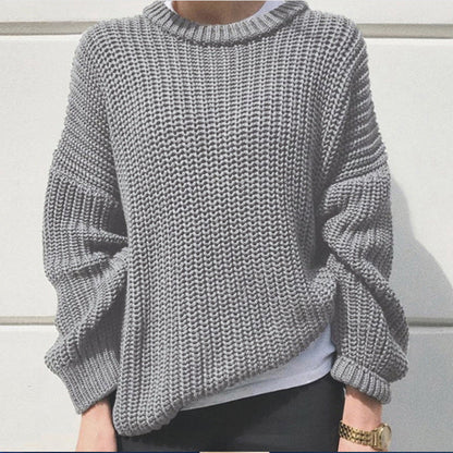 Damen Strickpullover Lässig Rippmuster Norvielle
