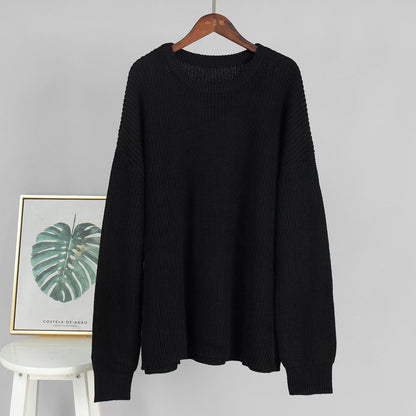 Damen Oversized Strickpullover Lässiger Schnitt