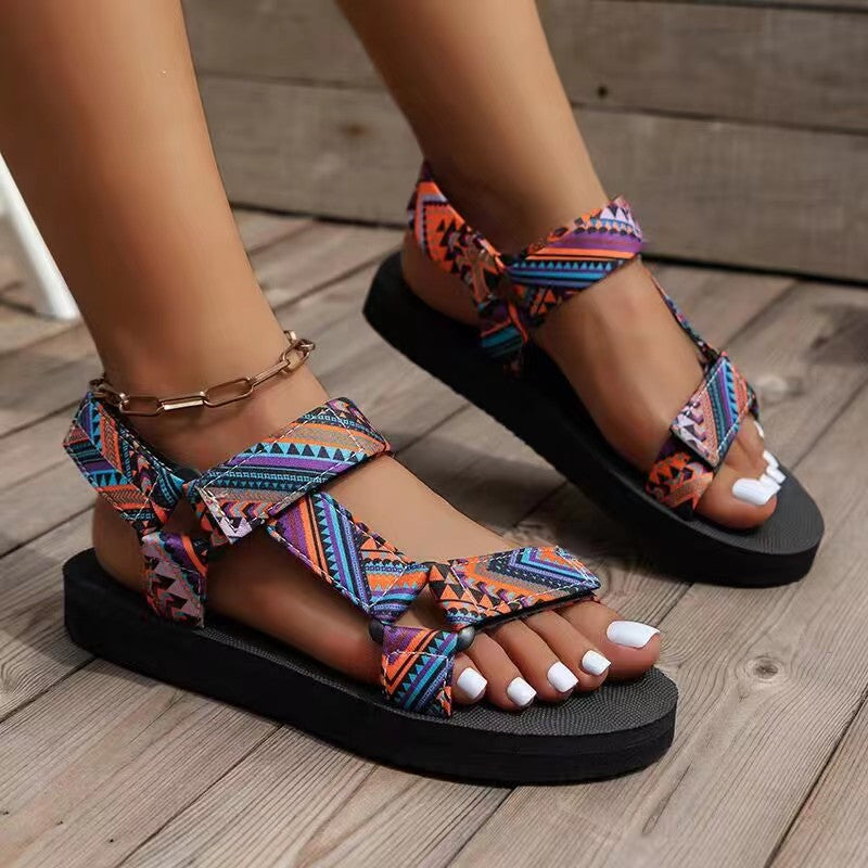 Norvielle Damen Orthopädische Sandalen Bunt