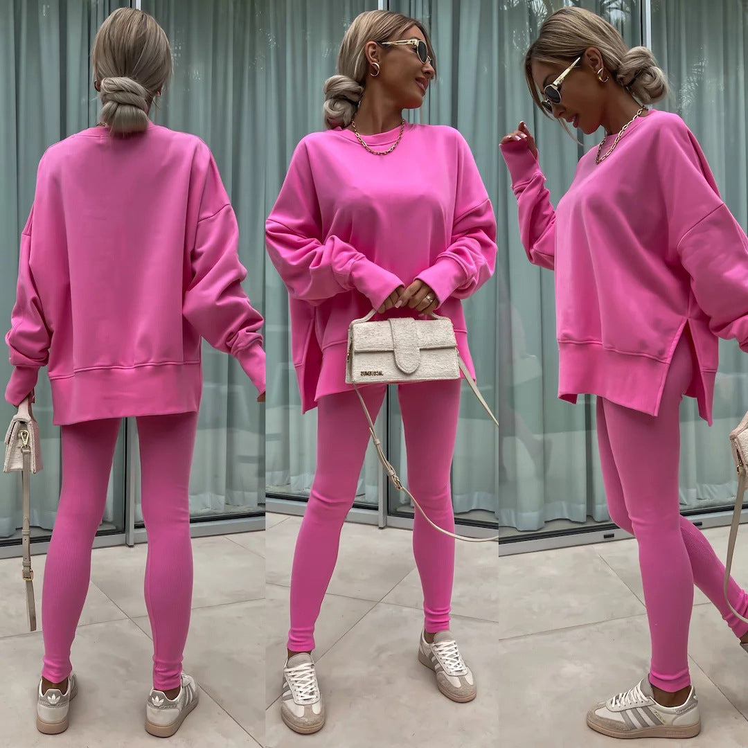 Damen Sportanzug Oversized Sweatshirt und Leggings Norvielle