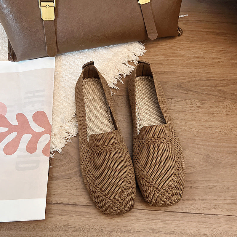 Damen Slingback-Schuhe Atmungsaktives Netz Elastisch Beige