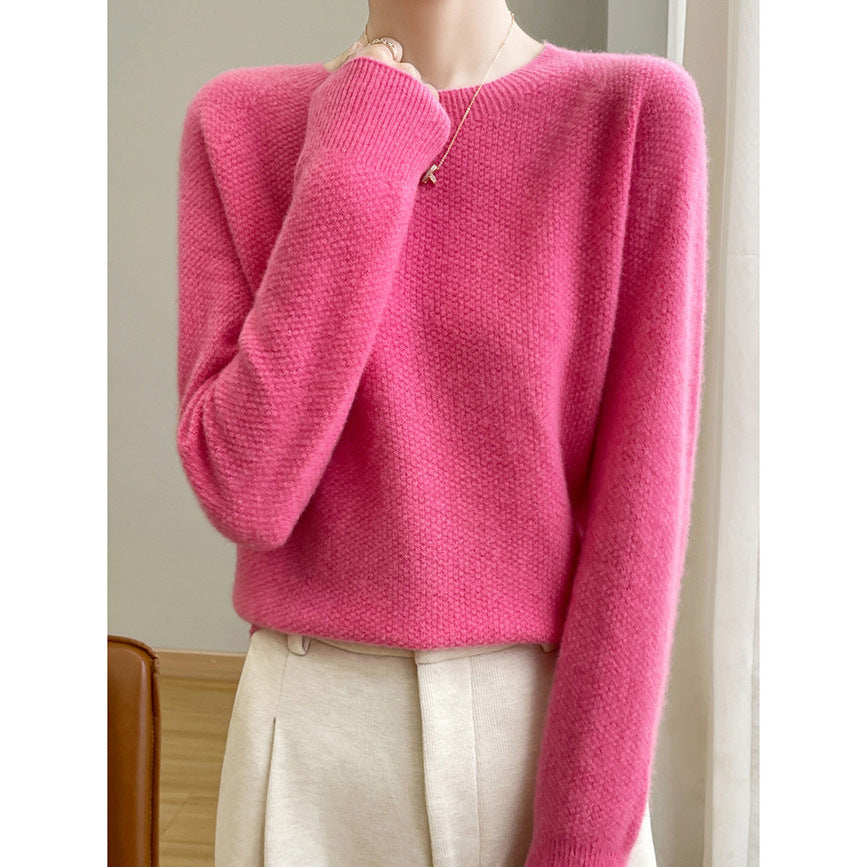 Damen Feinstrickpullover Locker Passform Rundhalsausschnitt Norvielle