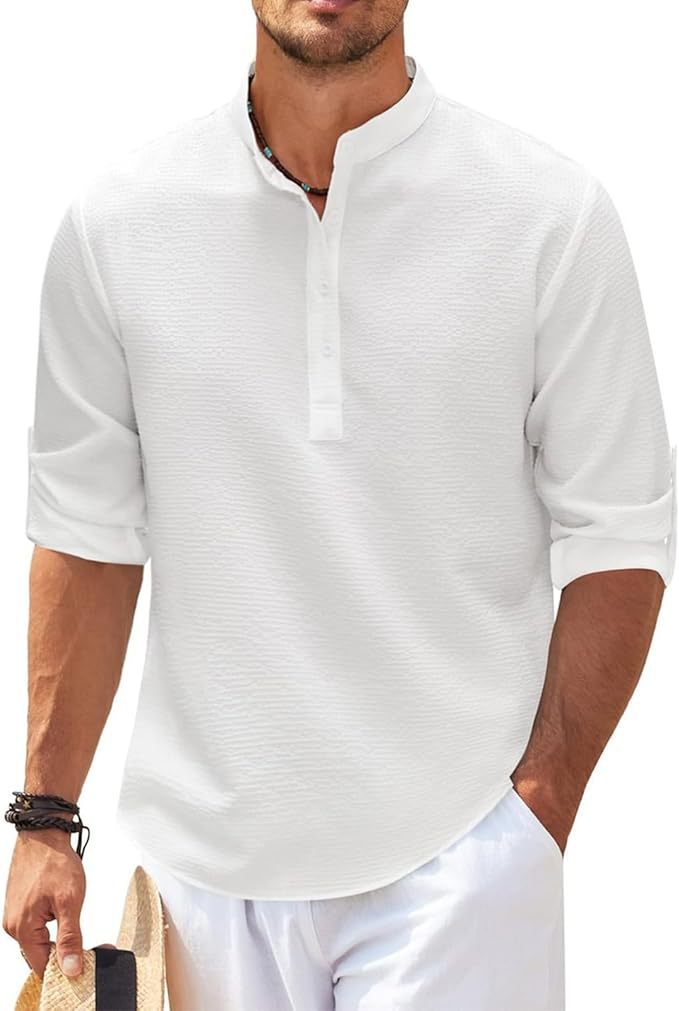 Herren Henley Hemd Langärmlig Lässig - Norvielle