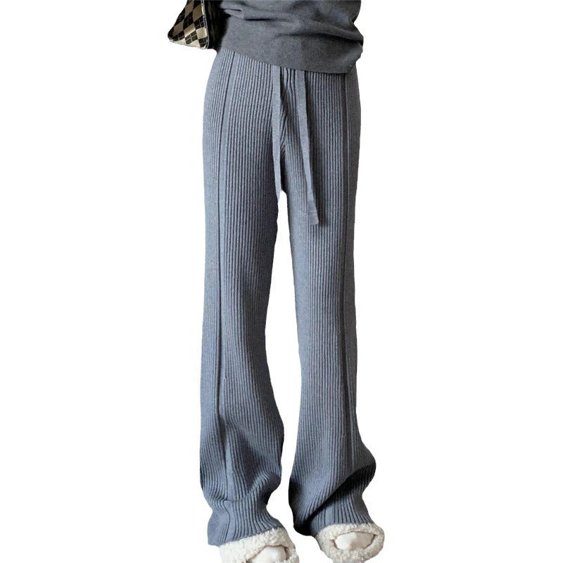 Damen Plisseehose Hohe Taille Regulierbarer Bund