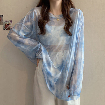 Damen Oversized-Shirt Modernes Muster Norvielle