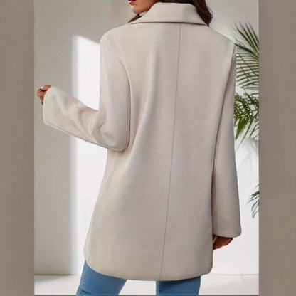 Damen Übergangsjacke Norvielle mit Knopfverschluss und großem Revers